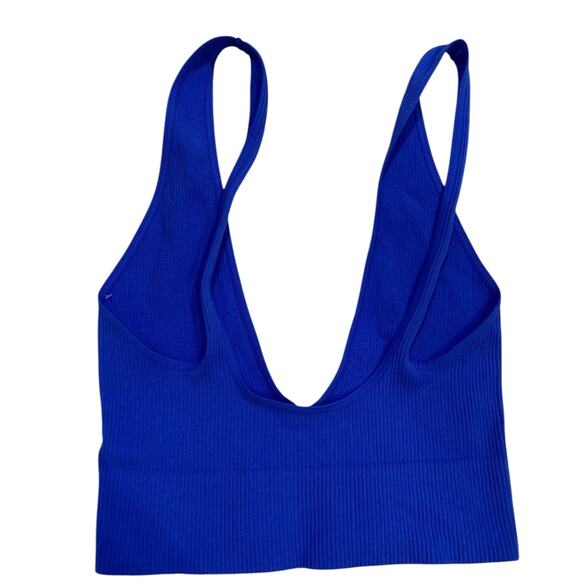 Intimately Free People Blue Ribbed Bralette Size Medium/Large - Picture 3 of 4